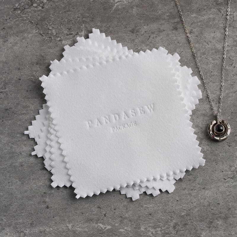 Polishing Cloth - Custom Logo 8x8cm Microfiber Suede Silver Jewelry Cleaning Cloth