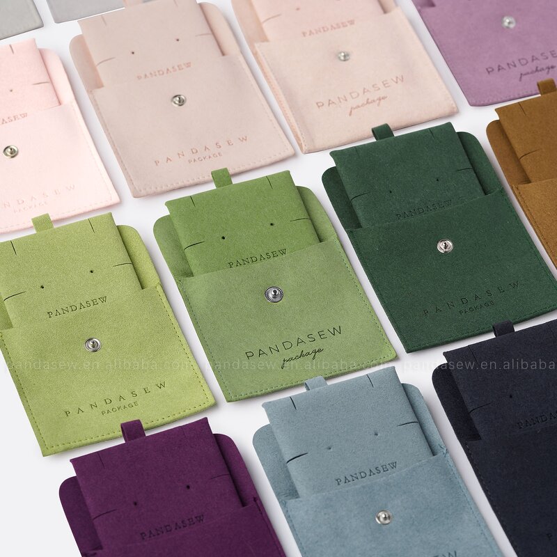 Jewelry Pouch Manufacturer - Custom Logo Microfiber Snap Button Insert Pad Jewelry Holder