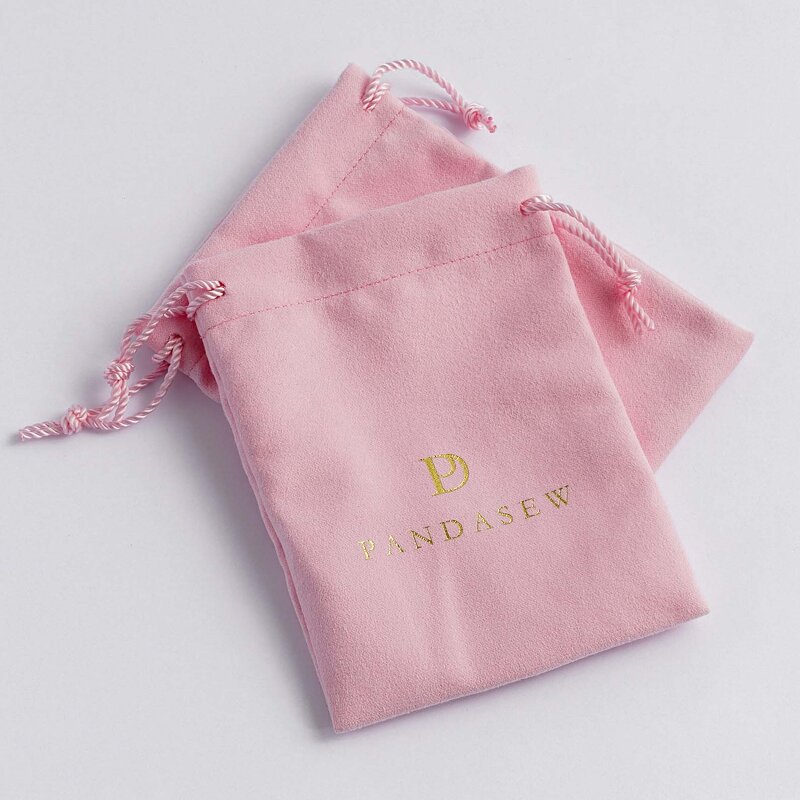 Velvet Pouch Manufacturer - Custom Logo Pink Velvet Suede Gift Jewelry Pouch