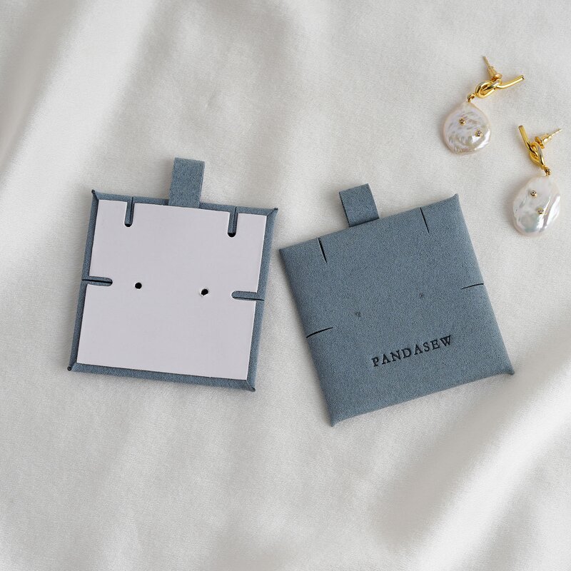 Jewelry Pouch Manufacturer - Custom Logo Microfiber Snap Button with Insert Pad Pouch