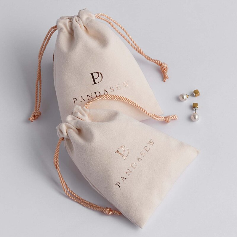 Velvet Pouch Manufacturer - Custom Logo Gift Packaging Velvet Drawstring Pouch