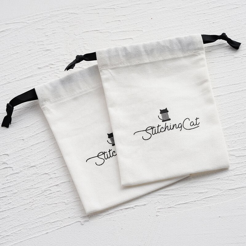 Cotton Bag Manufacturer - Custom Logo 3X4 Inch White Wholesale Cotton Canvas Pouch