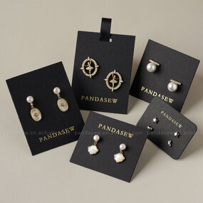 Display Card Manufacturer - Custom Logo 600gsm Paper Necklace Earrings Ring Card