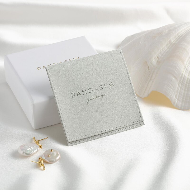 Jewelry Pouch Manufacturer - Custom Logo Suede Microfiber Earrings Finger Rings