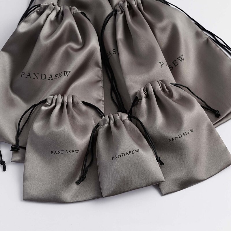Satin Pouch Manufacturer - Custom Logo Satin Jewelry Hair Shoes Dust Drawstring