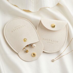 Jewelry Pouch Manufacturer - Custom Logo 1.4mm Microfiber Ring Necklace Earrings Pouch