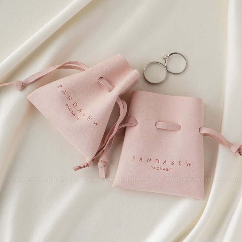 Jewelry Pouch Manufacturer - Custom Logo Microfiber Small Drawstring Jewelry Pouch