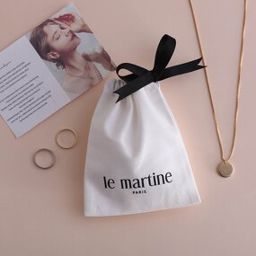 Cotton Bag Manufacturer - Custom Logo 11x8cm Cotton Canvas Jewelry Packaging Pouch