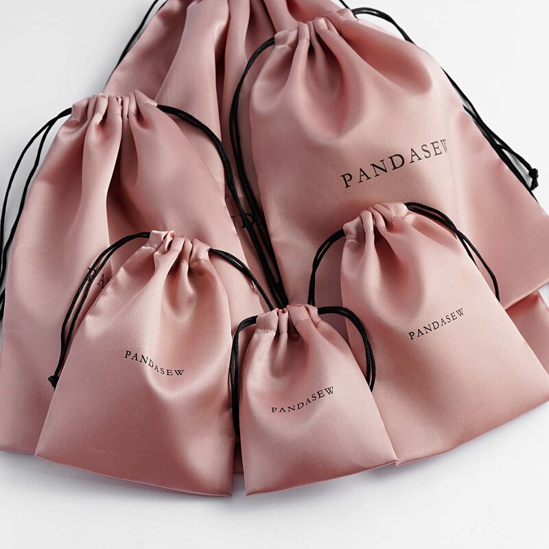 Satin Pouch Manufacturer - Wholesale 13x10cm Pink Satin Drawstring Jewelry Pouch