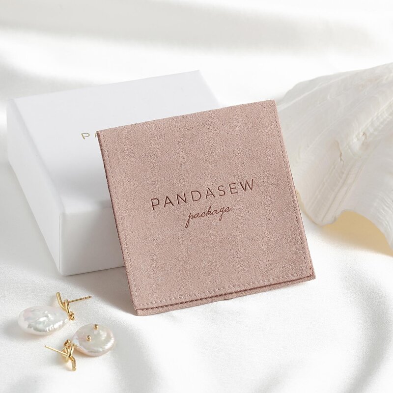Jewelry Pouch Manufacturer - Custom Logo 8x8cm Luxury Microfiber Suede Gift Pouch