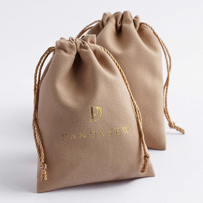 Velvet Pouch Manufacturer - Custom Logo Coffee Velvet Necklace Ring Earring Pouch