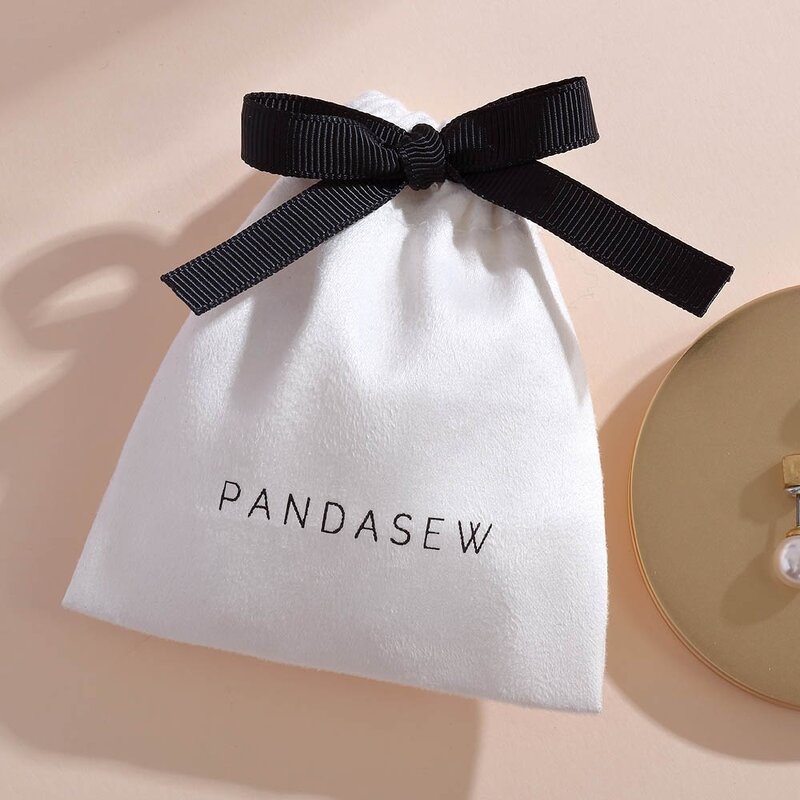 Jewelry Pouch Manufacturer - Custom Logo Printed Suede Jewelry Packaging Drawstring