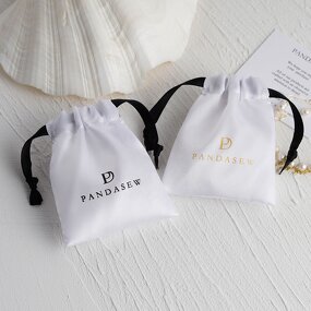Satin Pouch Manufacturer - Custom Logo Luxury Satin Wedding Favor Gift Pouch