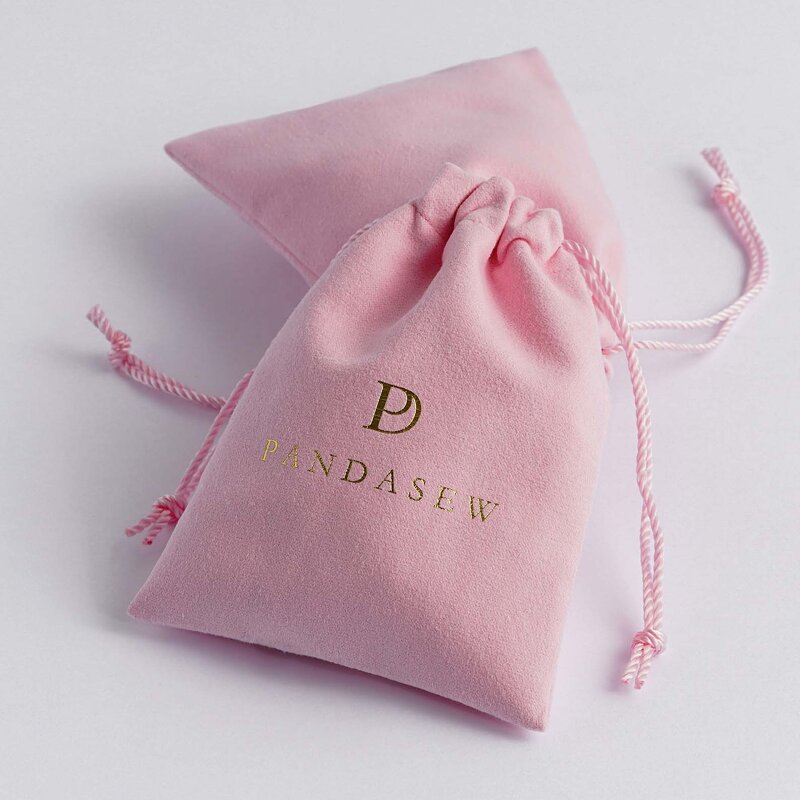 Velvet Pouch Manufacturer - Custom Logo Pink Velvet Suede Gift Jewelry Pouch
