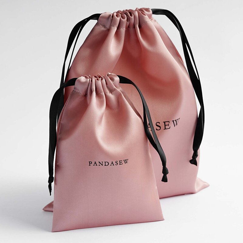 Satin Pouch Manufacturer - Wholesale 13x10cm Pink Satin Drawstring Jewelry Pouch