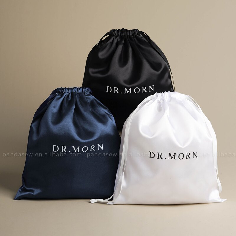 Satin Pouch Manufacturer - Custom Logo Luxury Satin Cosmetic Hair Shoes Dust Bag