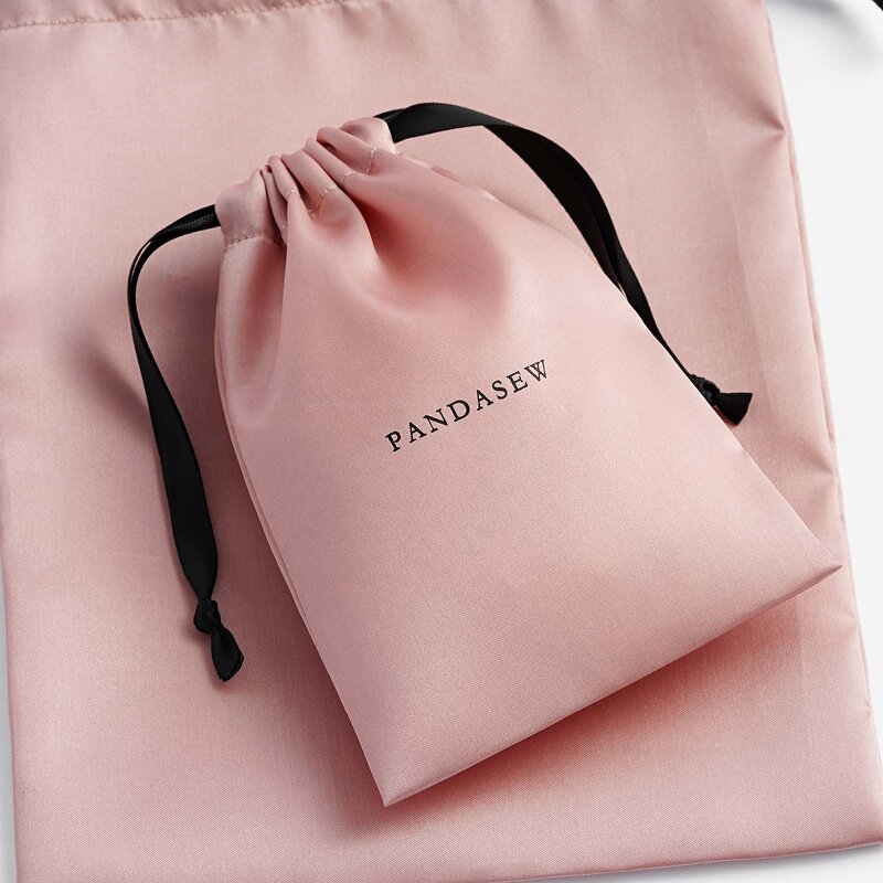 Satin Pouch Manufacturer - Wholesale 13x10cm Pink Satin Drawstring Jewelry Pouch