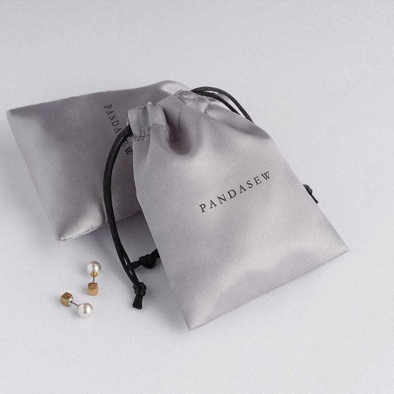 Satin Pouch Manufacturer - Custom Logo Small Luxury Satin Jewelry Drawstring Pouch