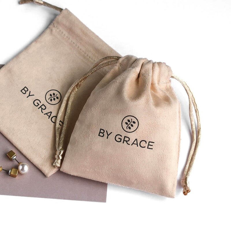 Jewelry Pouch Manufacturer - Custom Logo Soft Suede Jewelry Packaging Drawstring