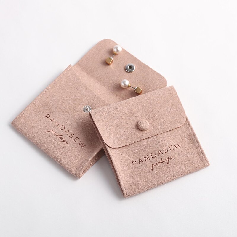Jewelry Pouch Manufacturer - Custom Logo Microfiber Envelope Earrings Ring Necklace