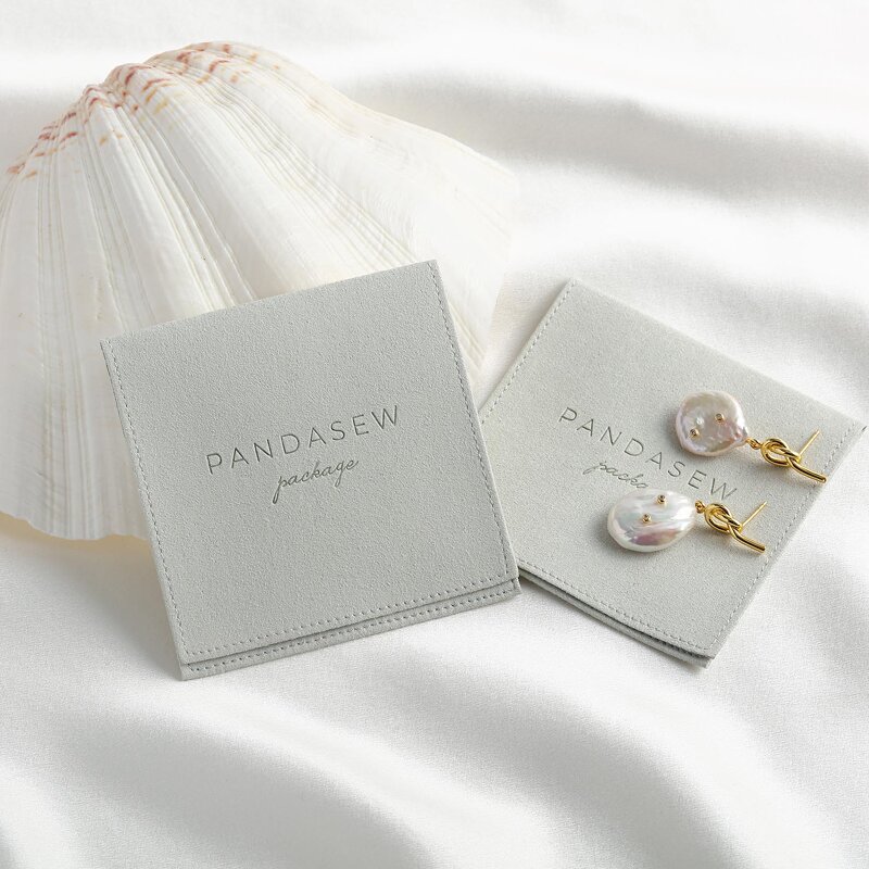 Jewelry Pouch Manufacturer - Custom Logo Suede Microfiber Earrings Finger Rings