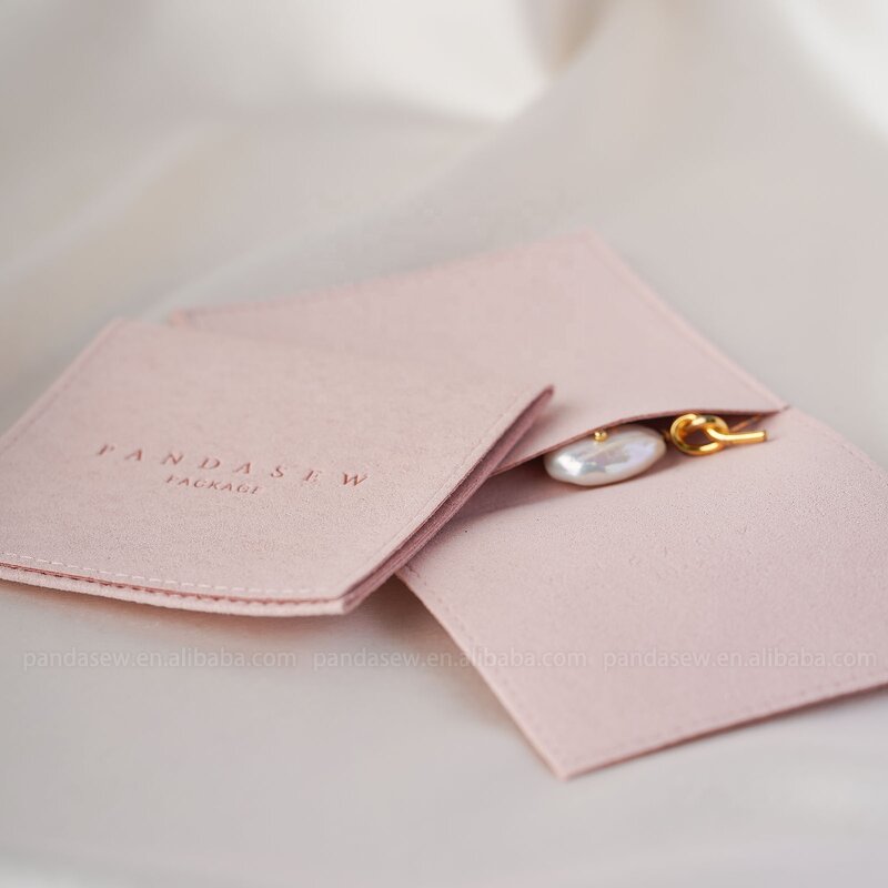 Jewelry Pouch Manufacturer - Custom Logo Microfiber Envelope Jewelry Packaging Pouch