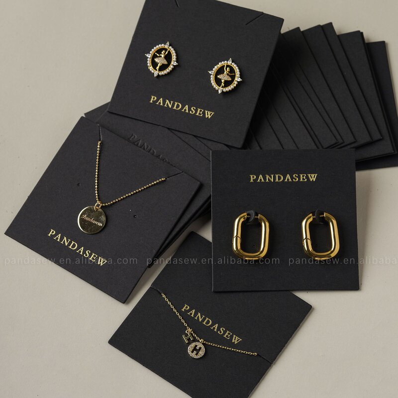 Display Card Manufacturer - Custom Logo 600gsm Paper Necklace Earrings Ring Card