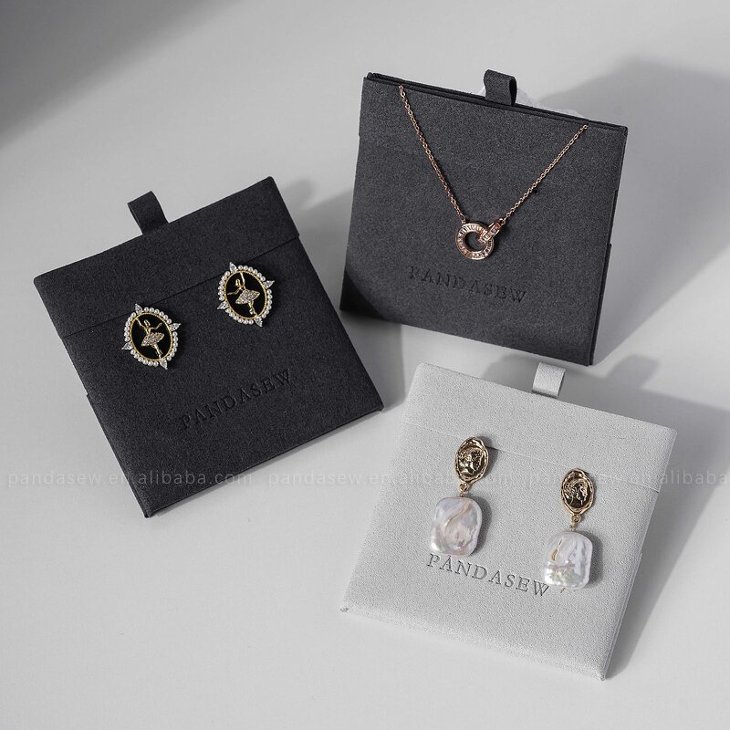 Jewelry Pouch Manufacturer - Custom Logo Luxury Microfiber Jewelry Pad Fabric Tags