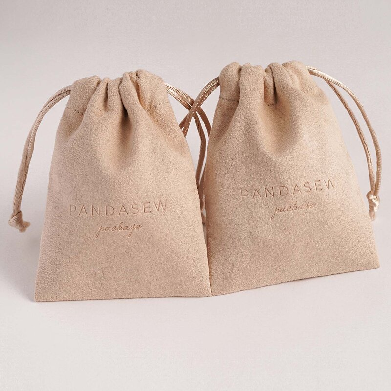 Jewelry Pouch Manufacturer - Custom Logo Luxury Suede Small Necklace Bracelet Pouch