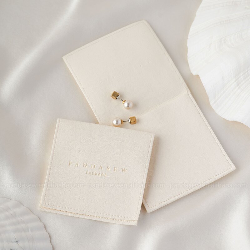 Jewelry Pouch Manufacturer - Custom Logo 0.8mm Microfiber Pouch Necklace Ring Bracelet