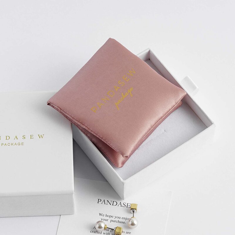 Satin Pouch Manufacturer - Custom Logo Satin Envelope Flap Necklace Jewelry Pouch