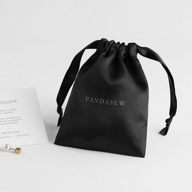 Satin Pouch Manufacturer - Wholesale Luxury Black Satin Drawstring Dust Bag