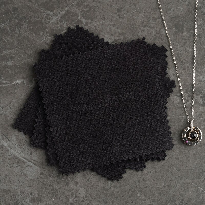 Polishing Cloth - Custom Logo 8x8cm Microfiber Suede Silver Jewelry Cleaning Cloth
