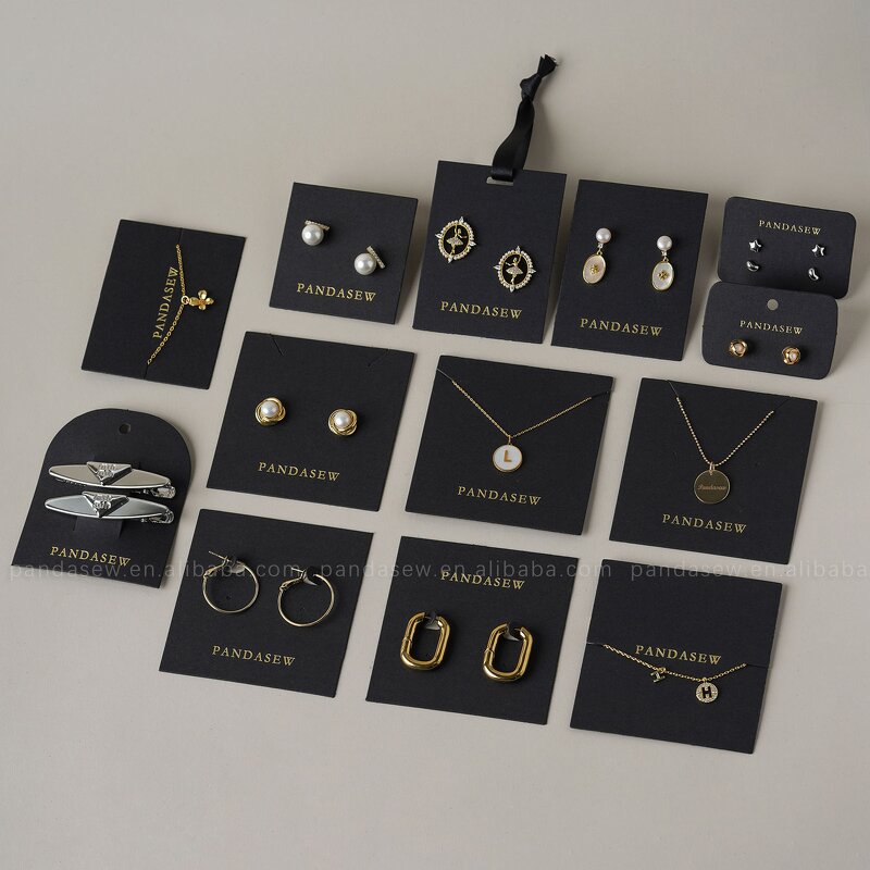 Display Card Manufacturer - Custom Logo 600gsm Paper Necklace Earrings Ring Card