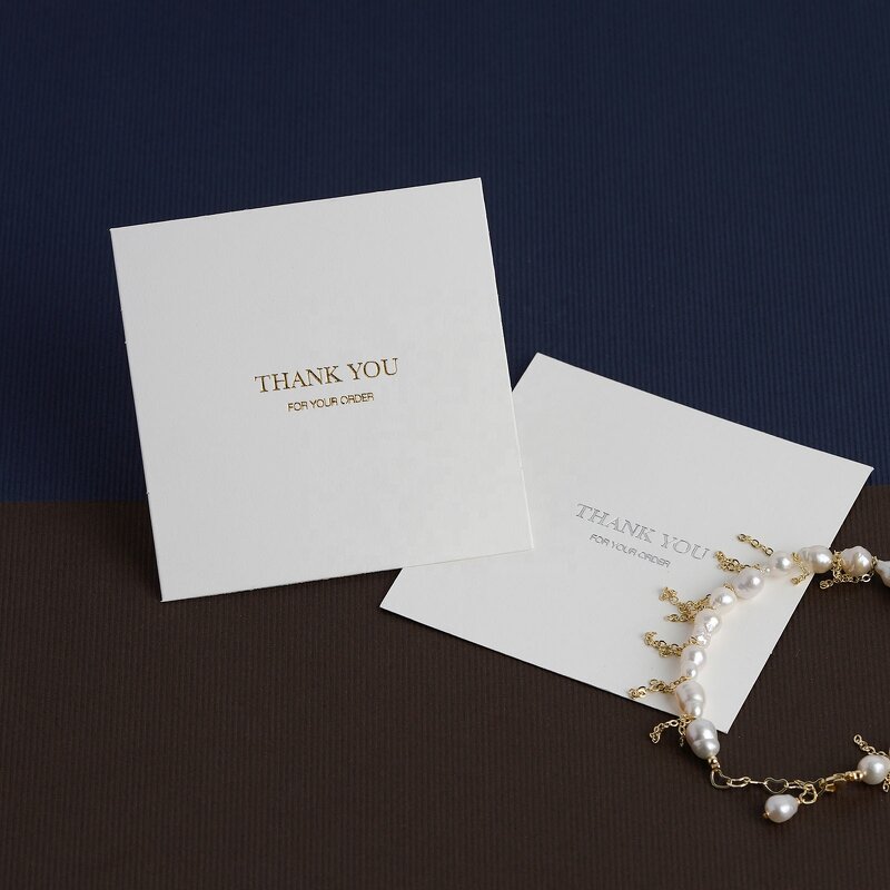 Display Card Manufacturer - 8x8/6x6cm White Custom Logo Earring Necklace Card