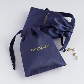 Satin Pouch Manufacturer - Custom Logo Satin Drawstring Closure Jewelry Gift Pouch