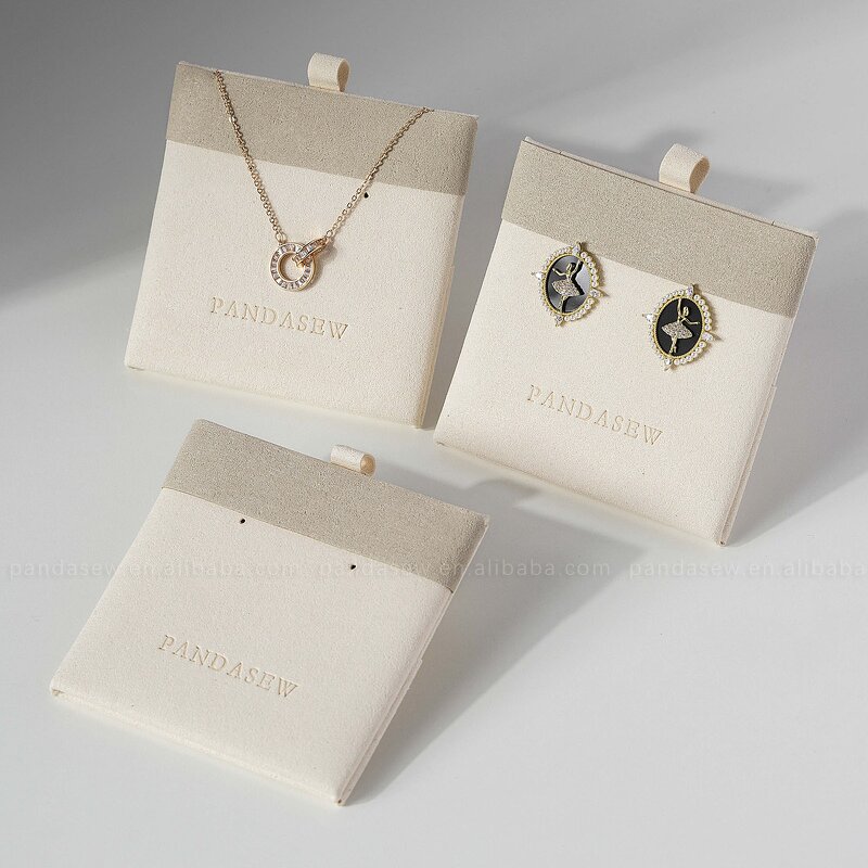 Jewelry Pouch Manufacturer - Custom Logo Luxury Microfiber Jewelry Pad Fabric Tags