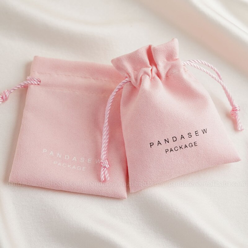 Jewelry Pouch Manufacturer - Custom Logo Luxury Suede Pochette Mini Accessories Pouch