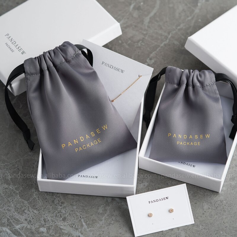 Satin Pouch Manufacturer - Custom Logo Dense Silk Satin Jewelry Package Drawstring