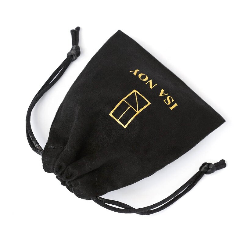 Jewelry Pouch Manufacturer - Custom Logo Luxury Soft Flannel Suede Drawstring Pouch
