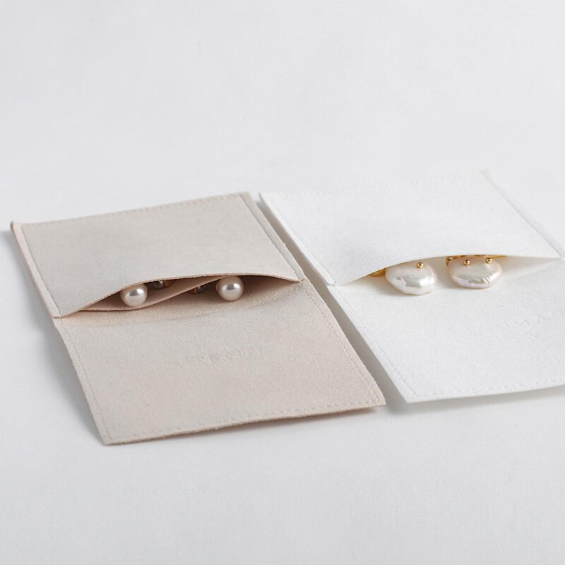 Jewelry Pouch Manufacturer - Custom Logo Microfiber Faux Suede Envelope Jewelry Bag