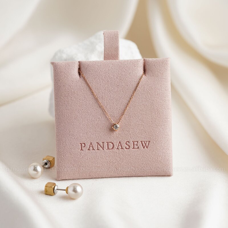 Jewelry Pouch Manufacturer - Custom Logo Microfiber Earring Holder Fabric Tags Necklace