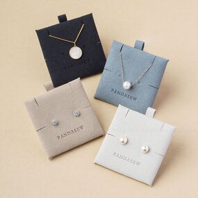 Jewelry Pouch Manufacturer - Custom Logo Luxury Microfiber Earring Necklace Fabric Tags