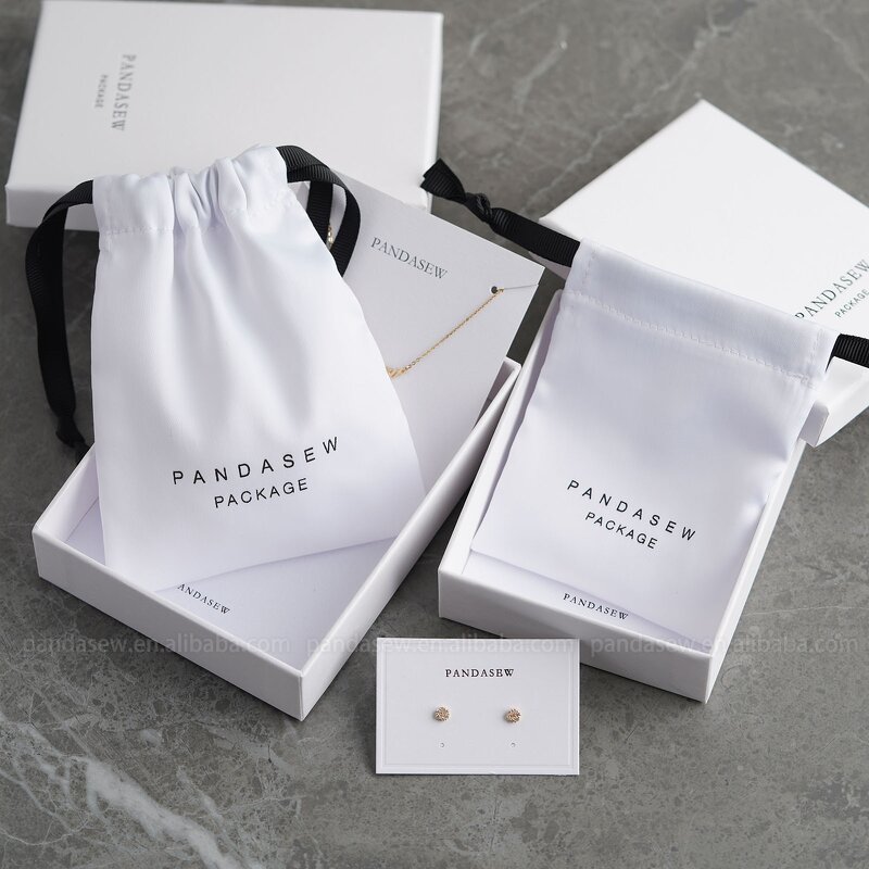 Satin Pouch Manufacturer - Custom Logo Dense Silk Satin Dust Bag Jewelry Drawstring