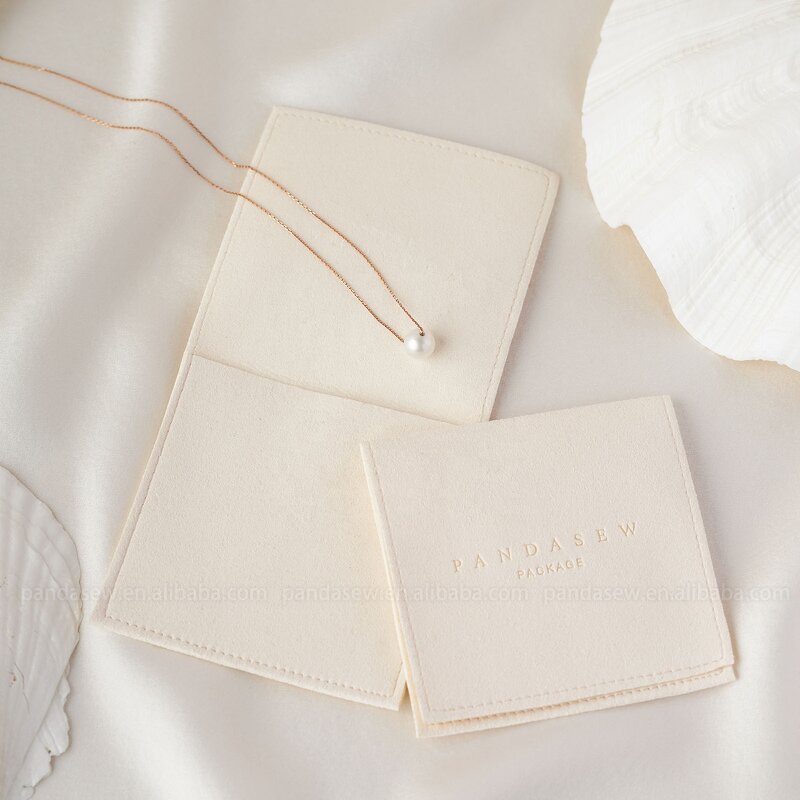 Jewelry Pouch Manufacturer - Custom Logo 0.8mm Microfiber Pouch Necklace Ring Bracelet