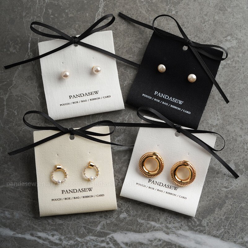 Fabric Card Manufacturer - Custom Logo Earring Holder Fabric Cards Jewelry Tags