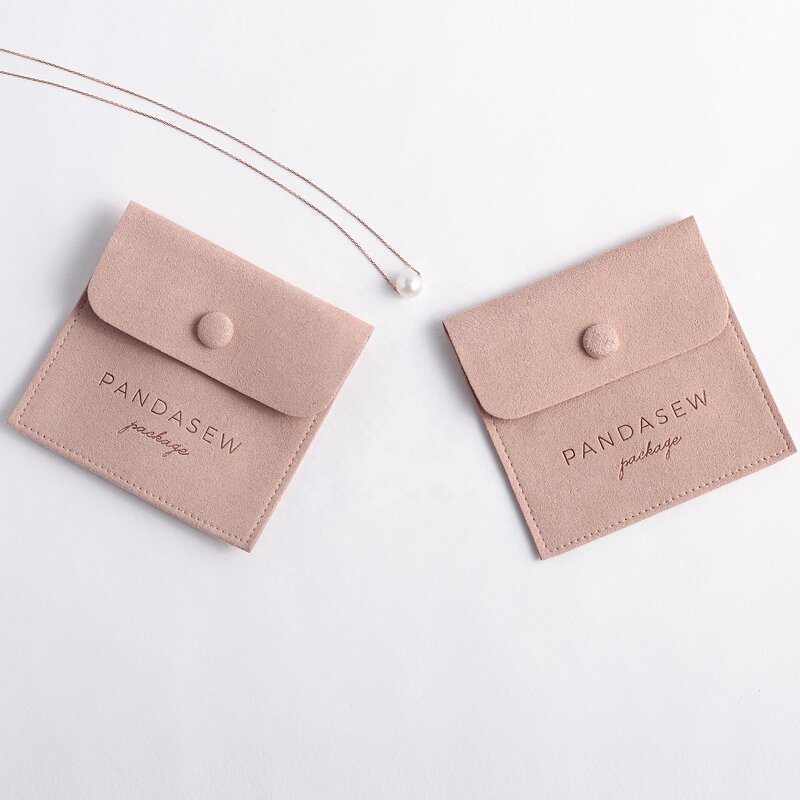 Jewelry Pouch Manufacturer - Custom Logo Envelope Style Microfiber Bracelet Pouch