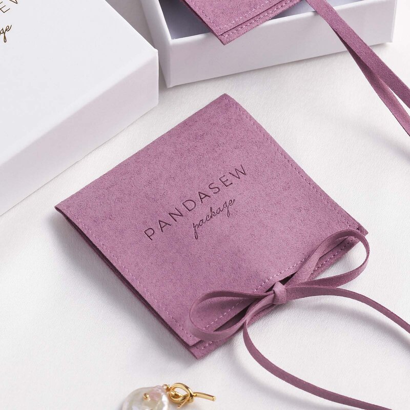 Jewelry Box Manufacturer - Custom Logo Drawer Cardboard Box Microfiber Jewelry Pouch