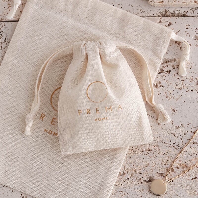 Cotton Bag Manufacturer - Custom Logo Natural Muslin Cotton Jewelry Drawstring