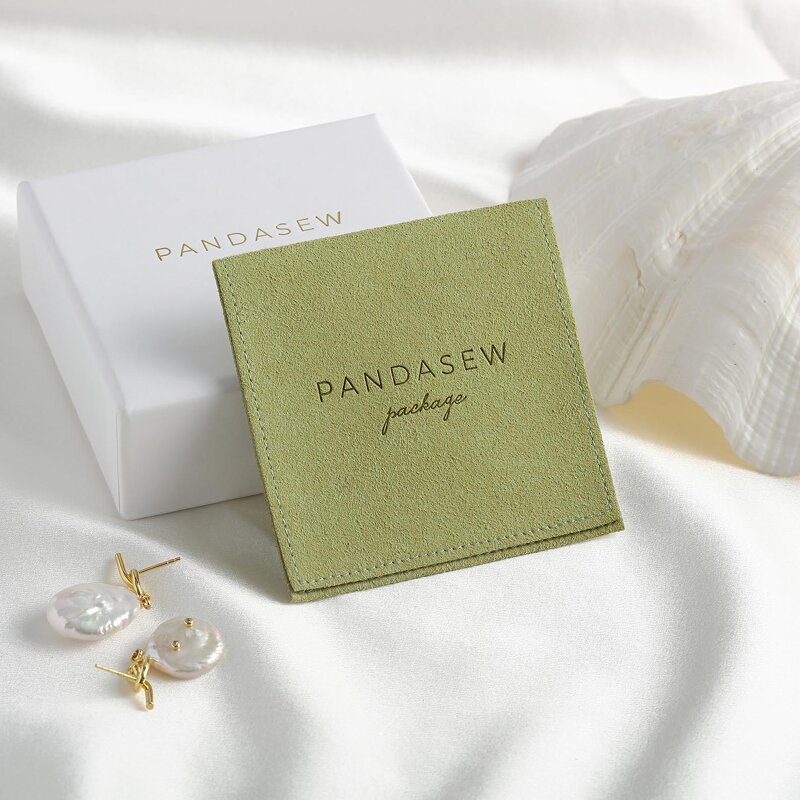 Jewelry Pouch Manufacturer - Custom Logo Microfiber Envelope Flap Necklace Pouch